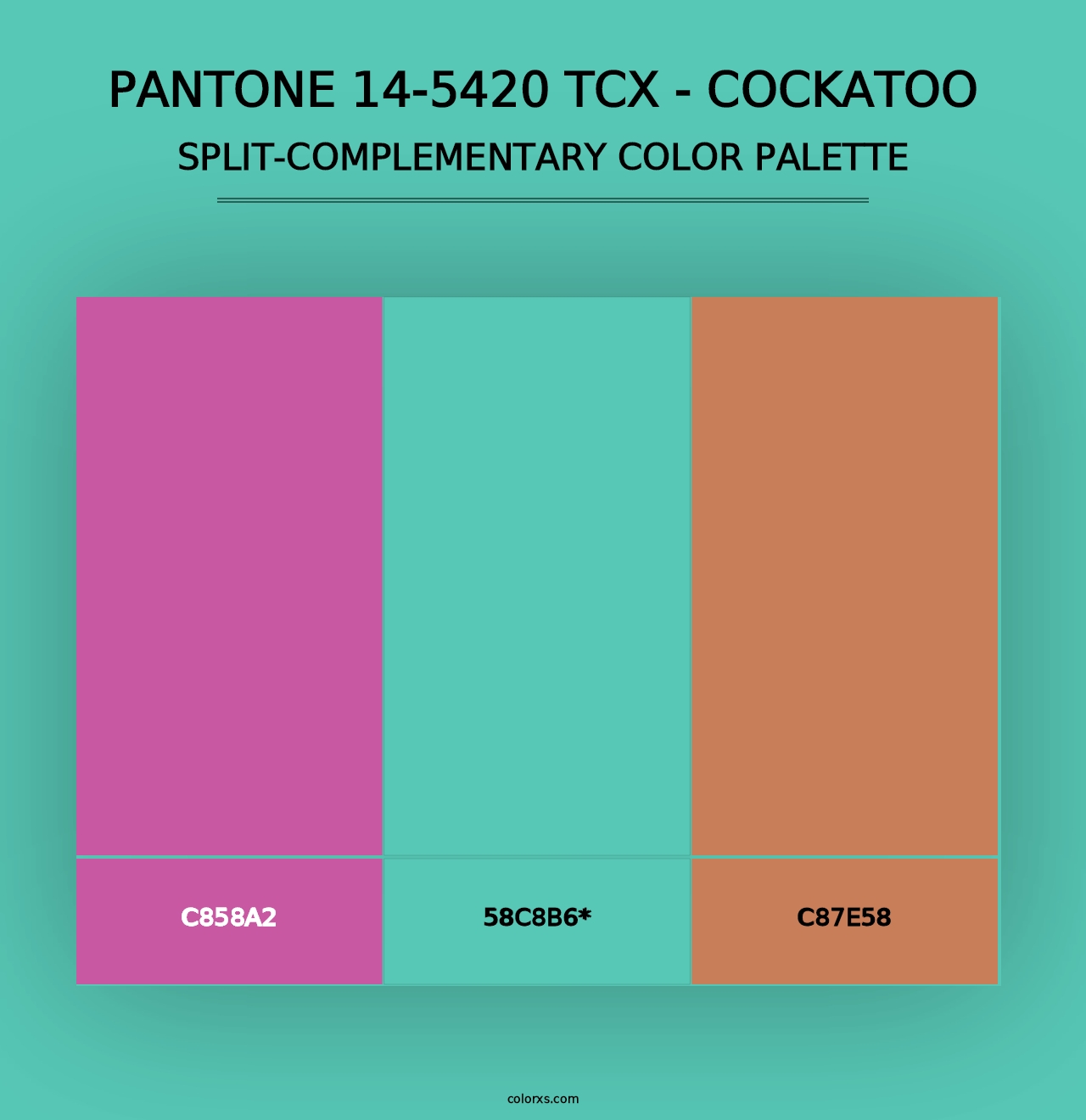 PANTONE 14-5420 TCX - Cockatoo - Split-Complementary Color Palette