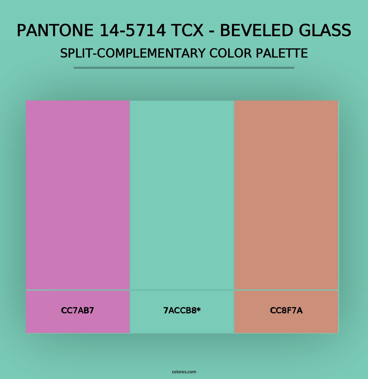 PANTONE 14-5714 TCX - Beveled Glass - Split-Complementary Color Palette