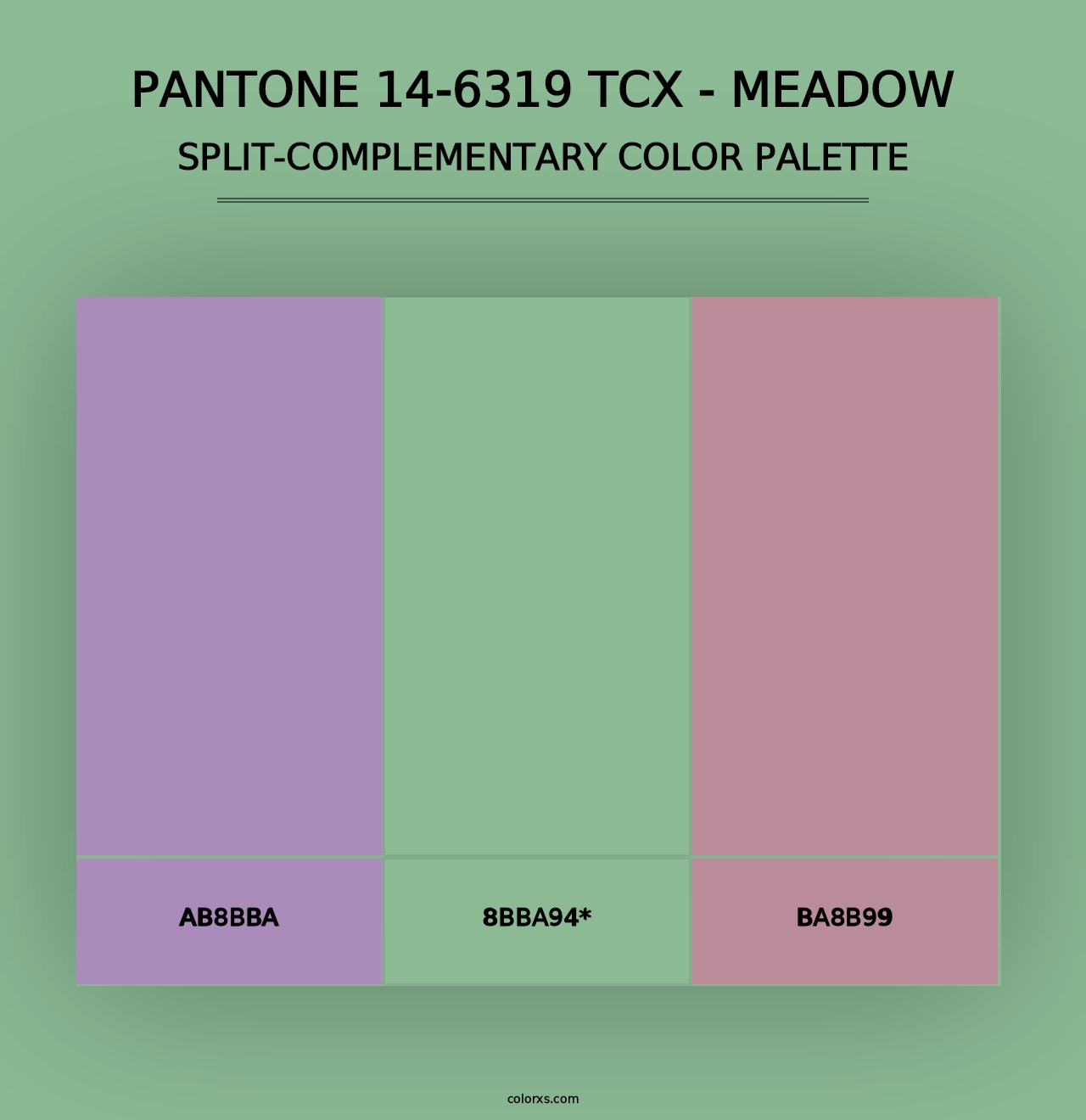 PANTONE 14-6319 TCX - Meadow - Split-Complementary Color Palette