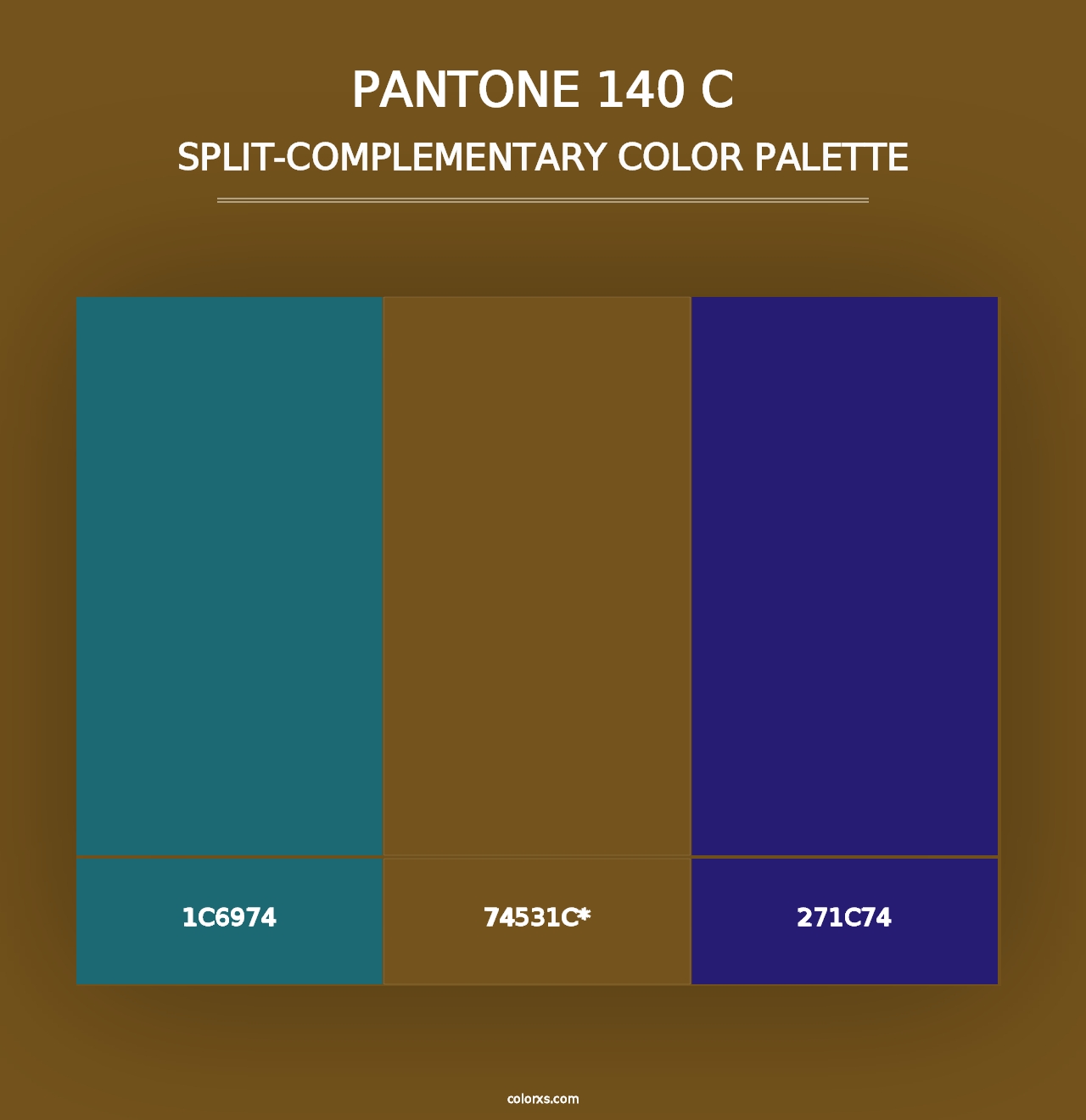 PANTONE 140 C - Split-Complementary Color Palette