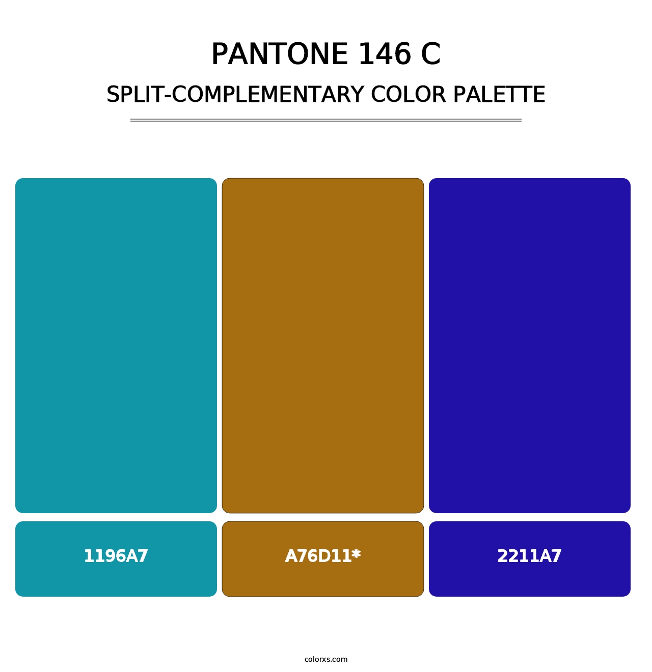 PANTONE 146 C - Split-Complementary Color Palette