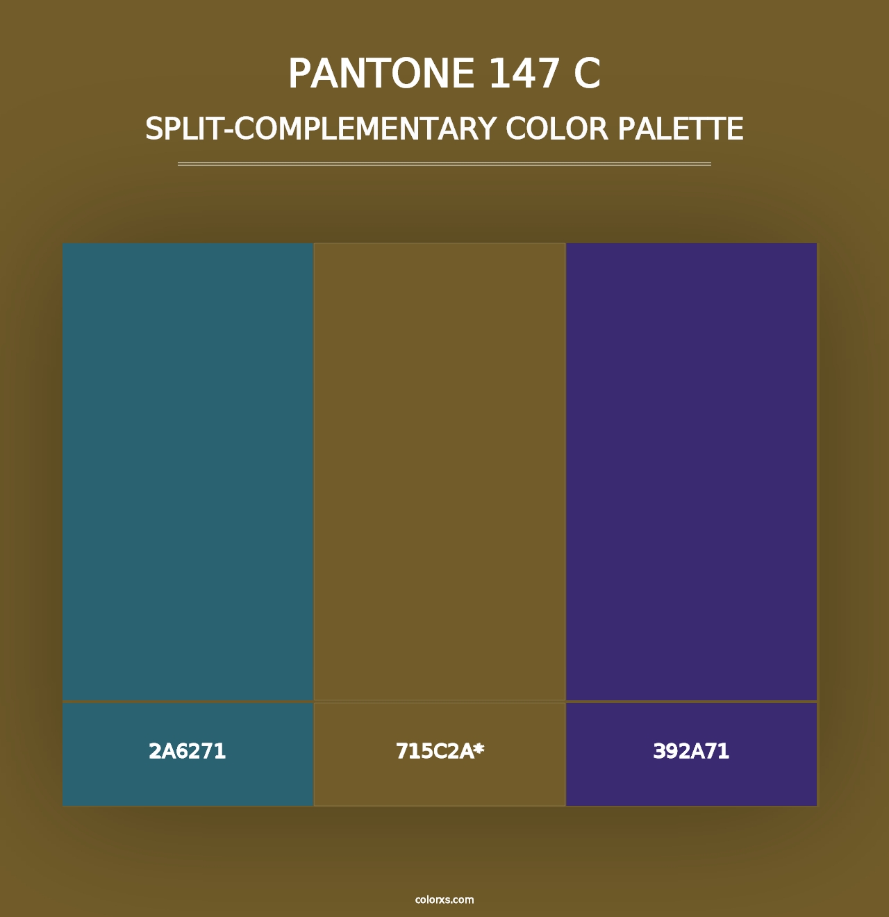 PANTONE 147 C - Split-Complementary Color Palette