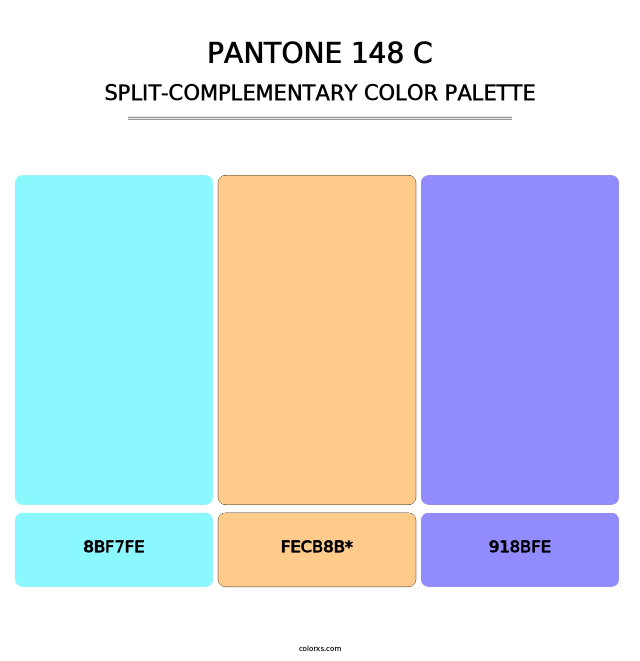 PANTONE 148 C - Split-Complementary Color Palette