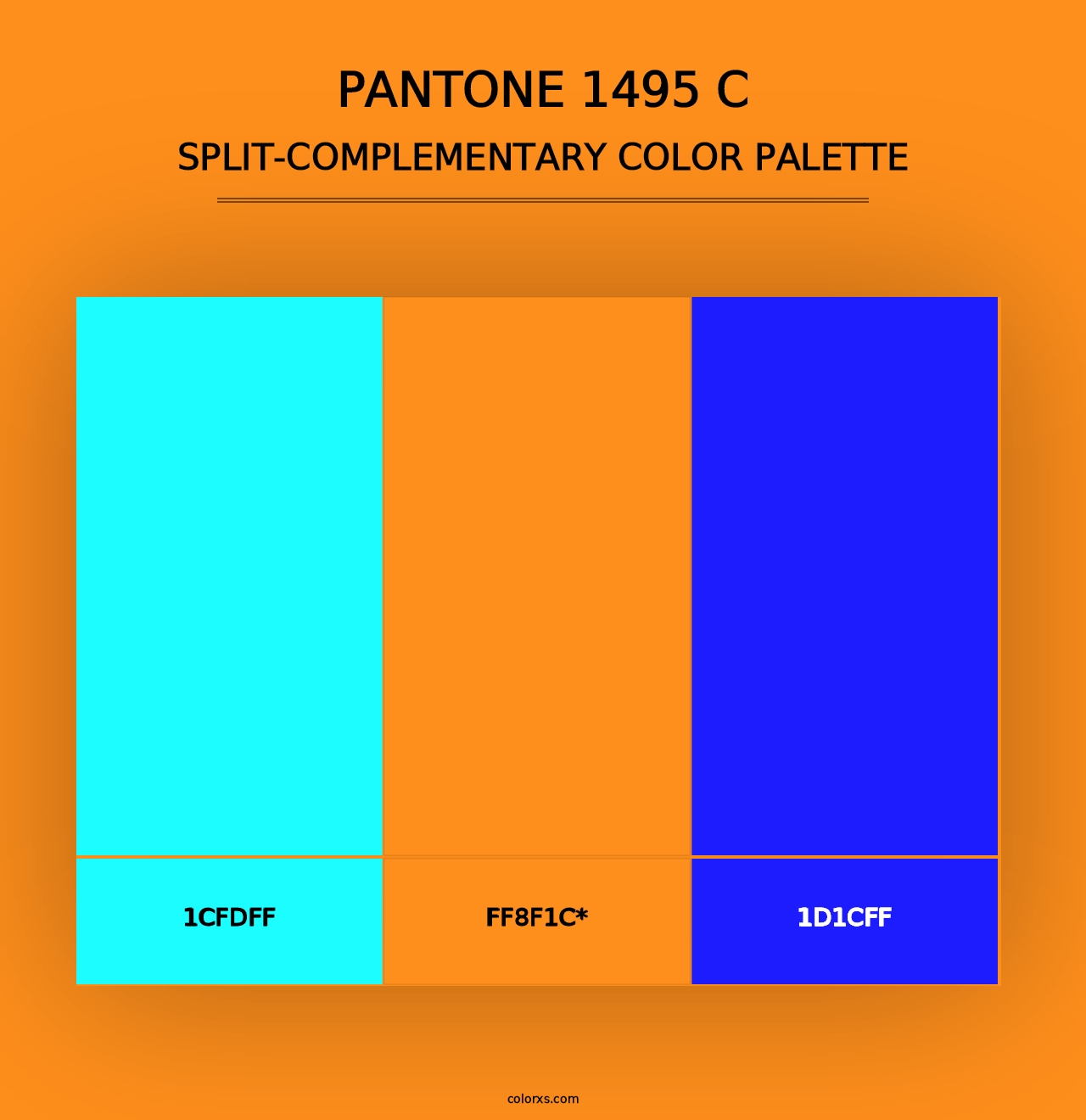 PANTONE 1495 C - Split-Complementary Color Palette