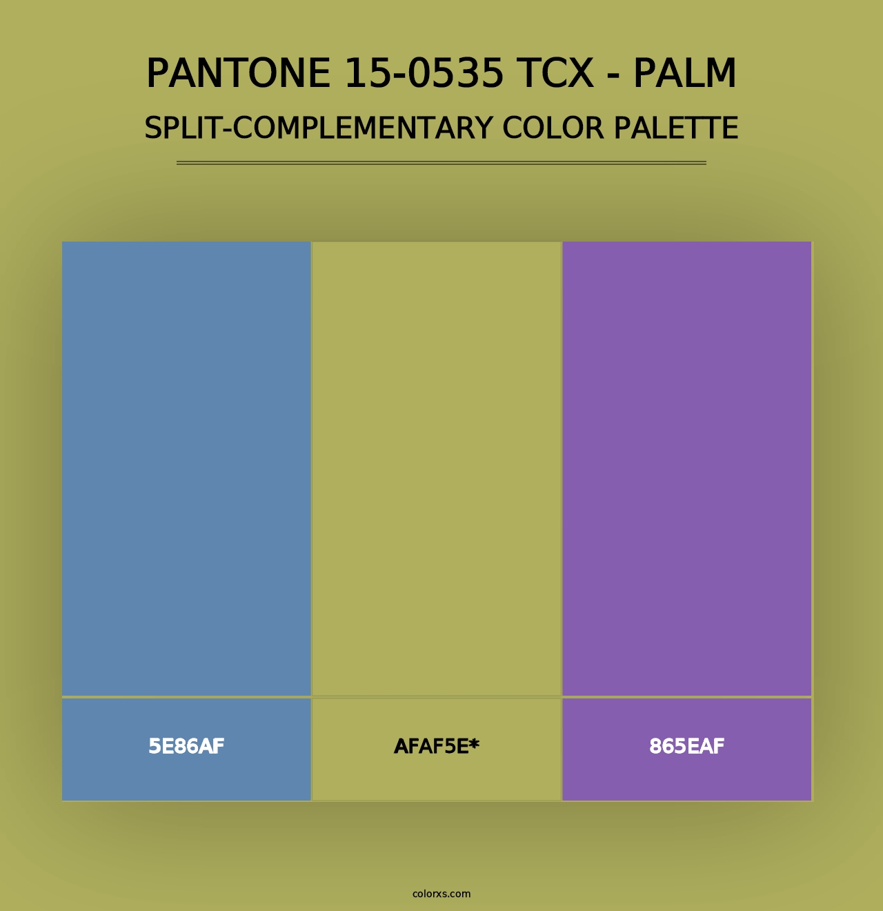 PANTONE 15-0535 TCX - Palm - Split-Complementary Color Palette