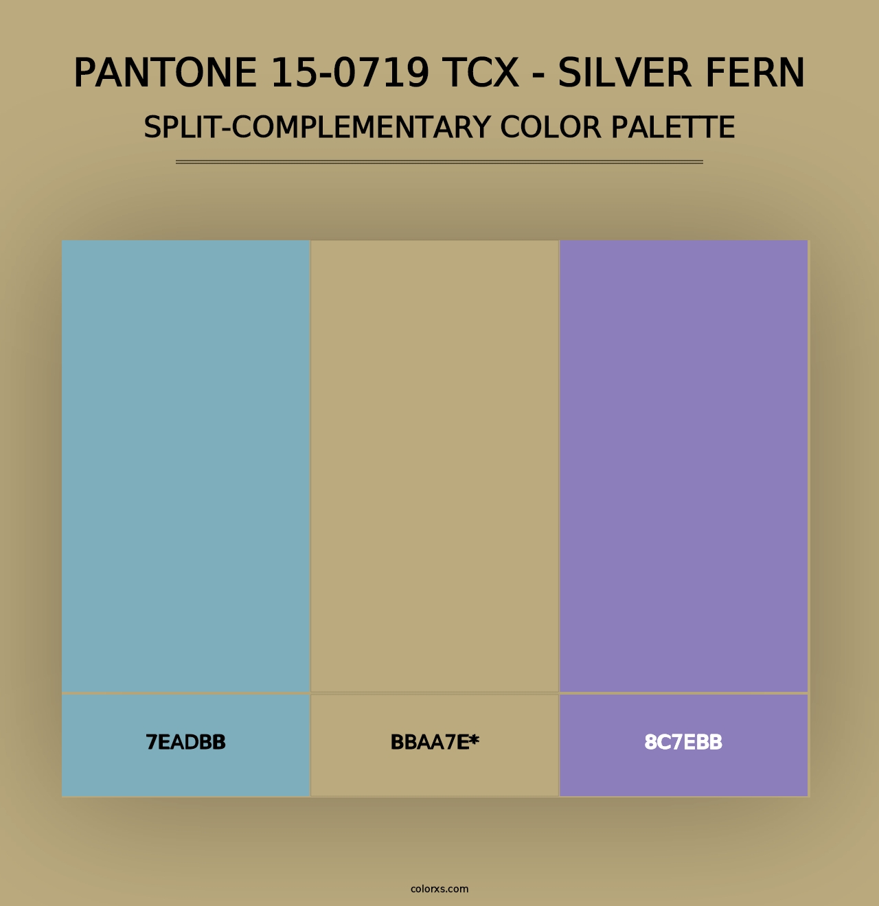 PANTONE 15-0719 TCX - Silver Fern - Split-Complementary Color Palette