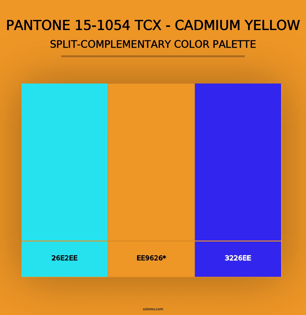 PANTONE 15-1054 TCX - Cadmium Yellow - Split-Complementary Color Palette