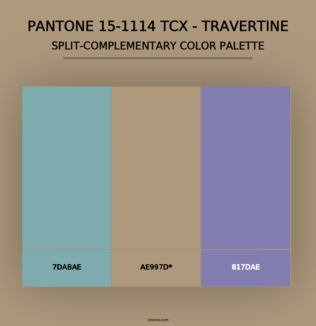 PANTONE 15-1114 TCX - Travertine - Split-Complementary Color Palette