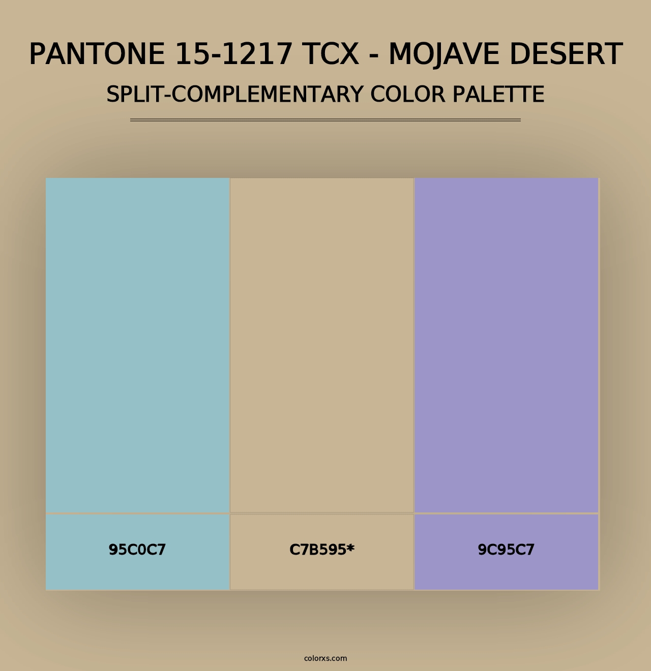 PANTONE 15-1217 TCX - Mojave Desert - Split-Complementary Color Palette