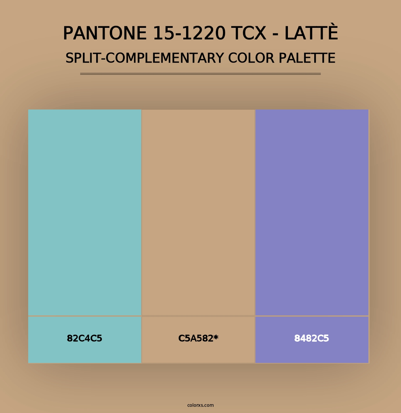 PANTONE 15-1220 TCX - Lattè - Split-Complementary Color Palette