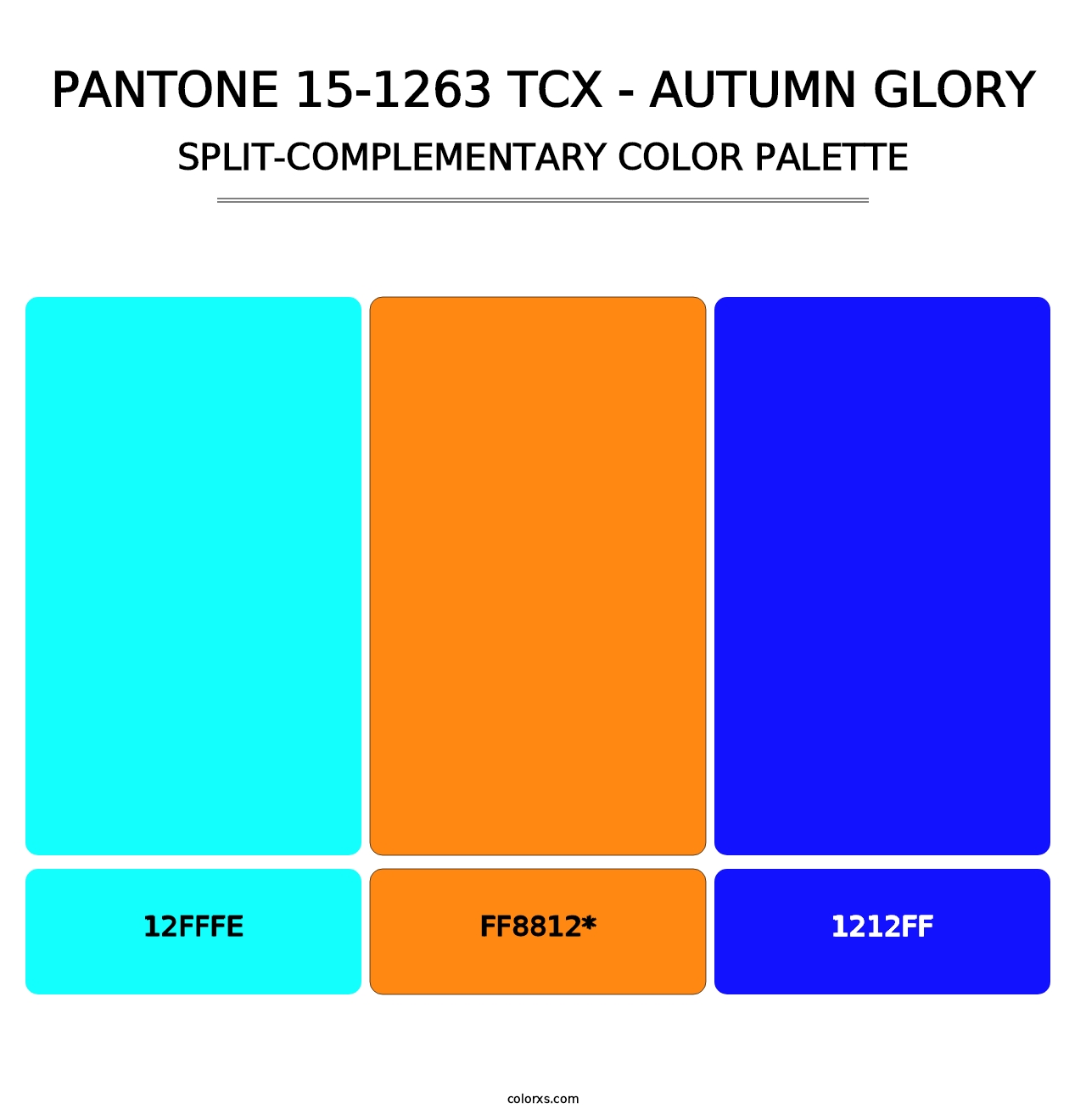 PANTONE 15-1263 TCX - Autumn Glory - Split-Complementary Color Palette