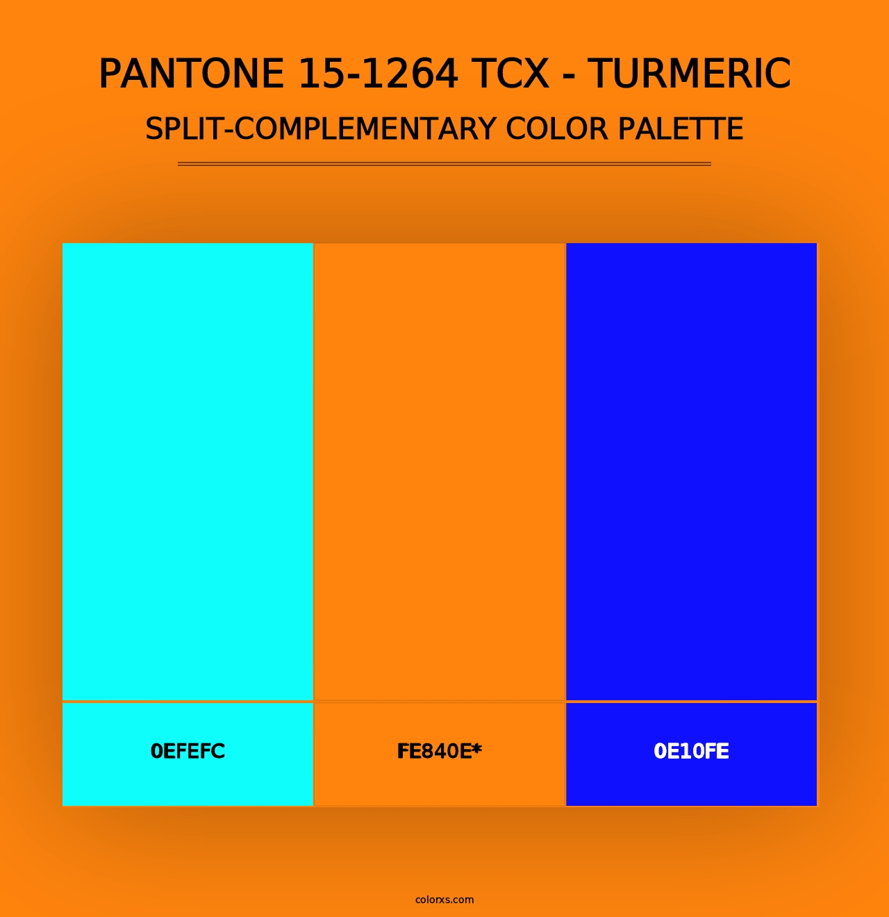 PANTONE 15-1264 TCX - Turmeric - Split-Complementary Color Palette