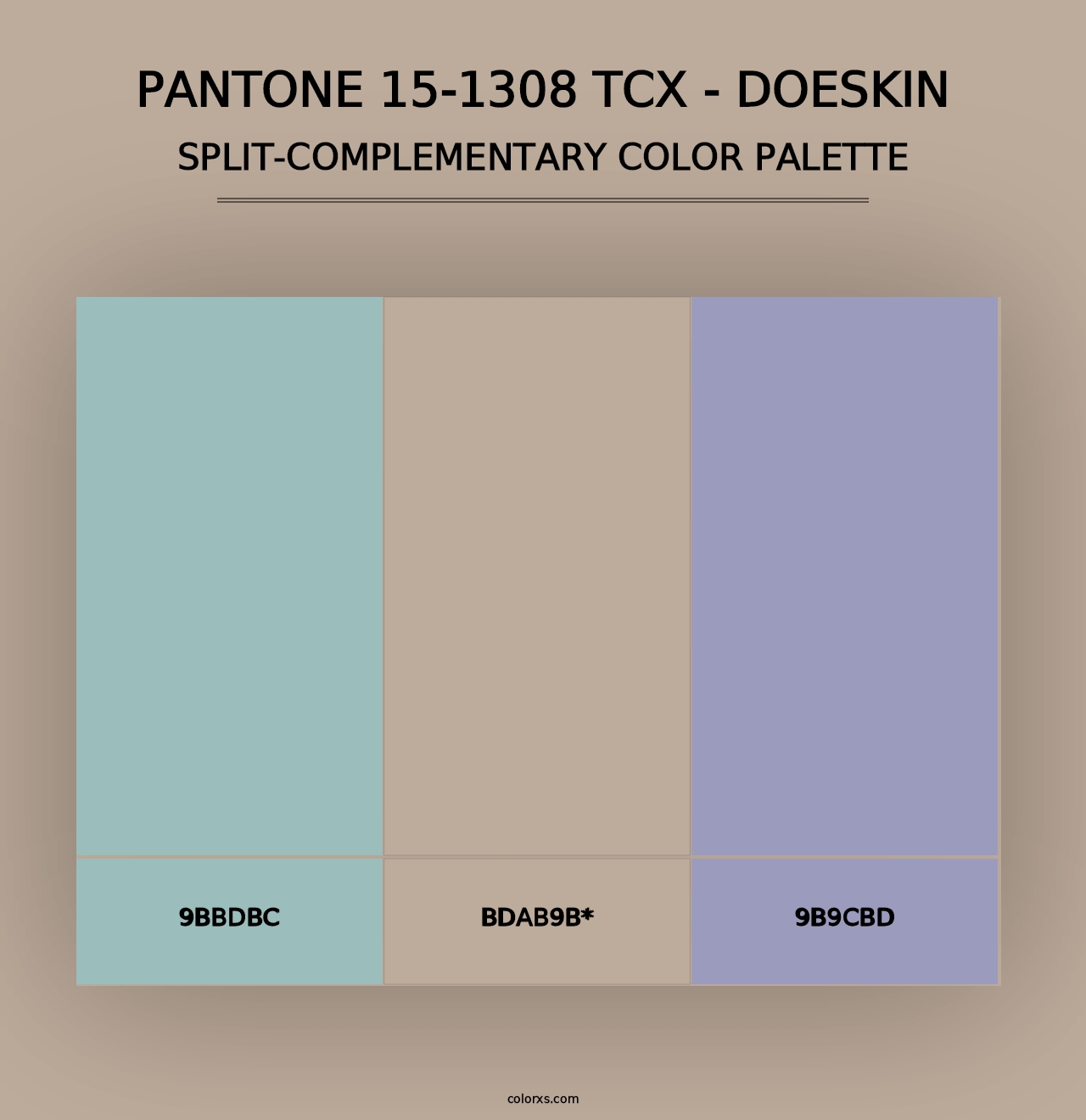 PANTONE 15-1308 TCX - Doeskin - Split-Complementary Color Palette