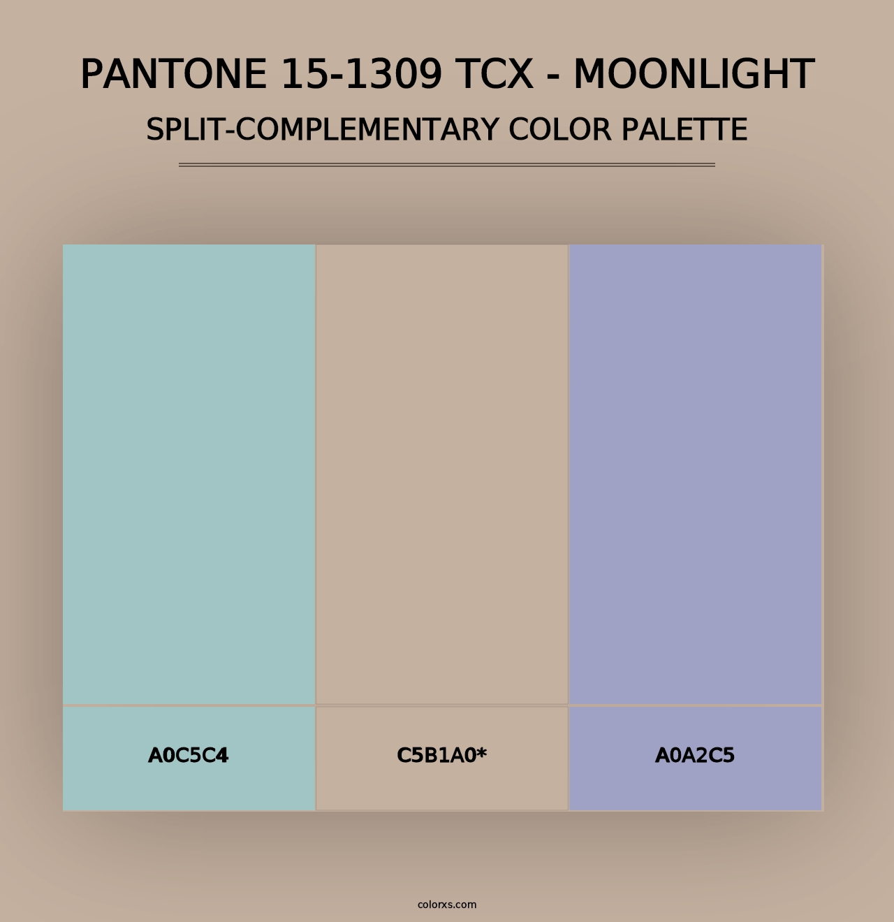 PANTONE 15-1309 TCX - Moonlight - Split-Complementary Color Palette