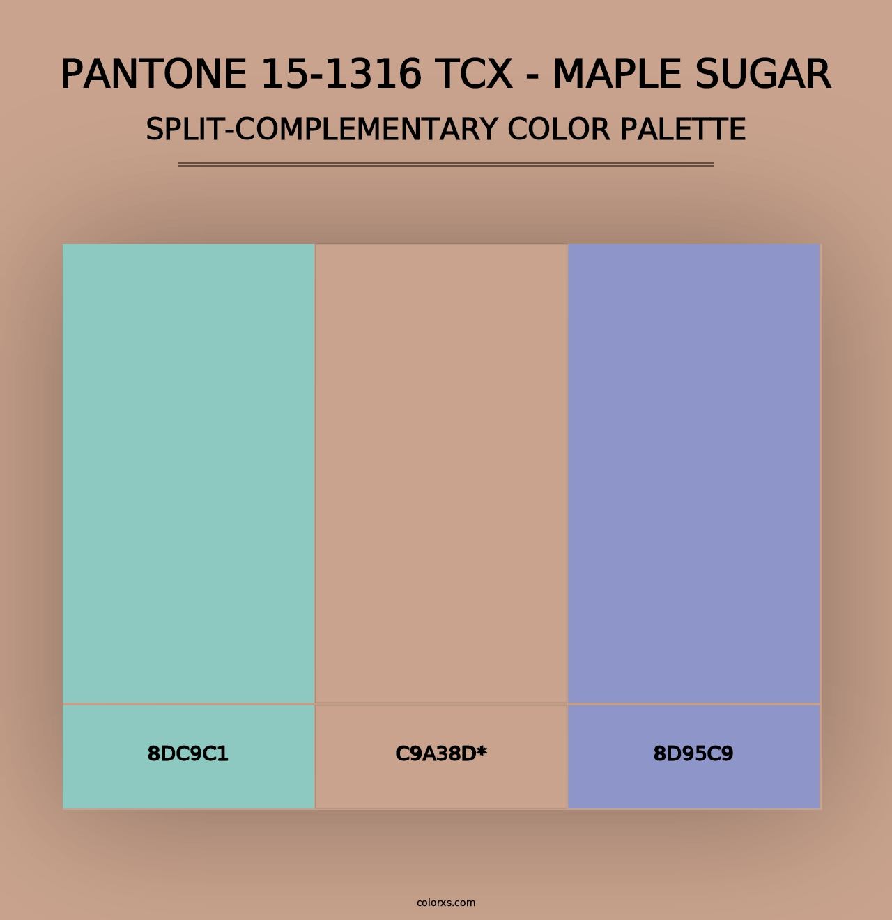 PANTONE 15-1316 TCX - Maple Sugar - Split-Complementary Color Palette