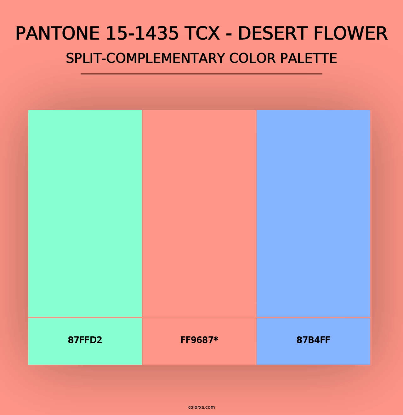 PANTONE 15-1435 TCX - Desert Flower - Split-Complementary Color Palette