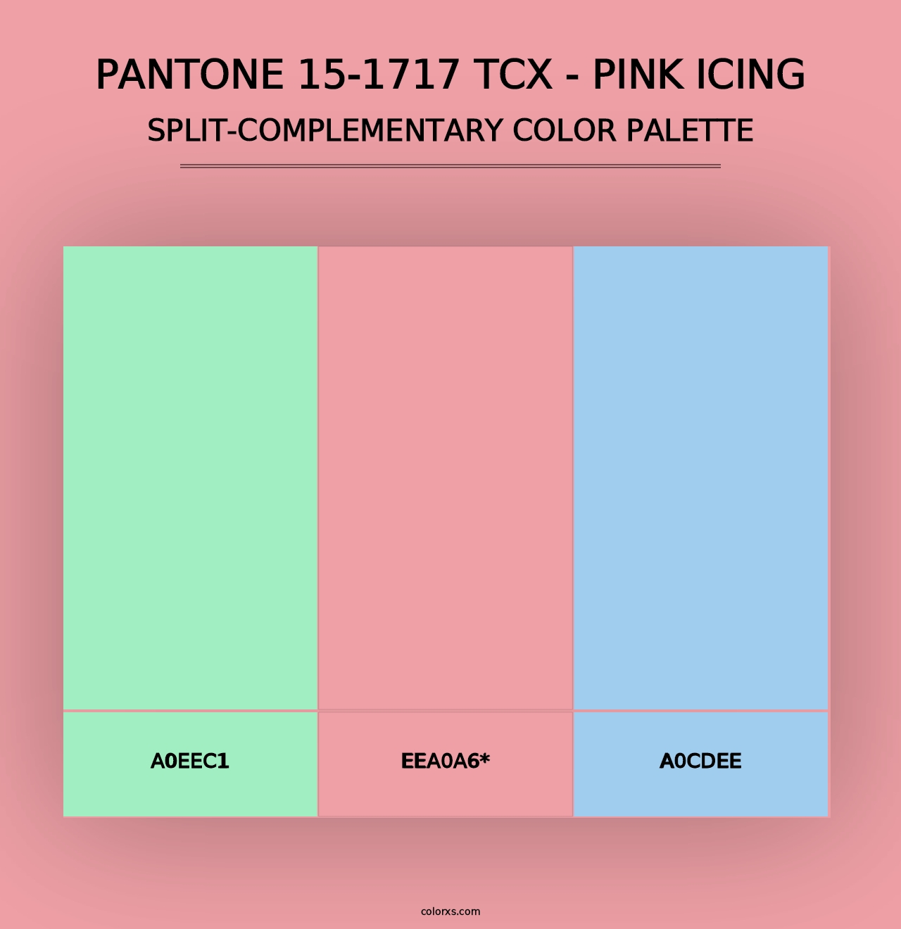 PANTONE 15-1717 TCX - Pink Icing - Split-Complementary Color Palette