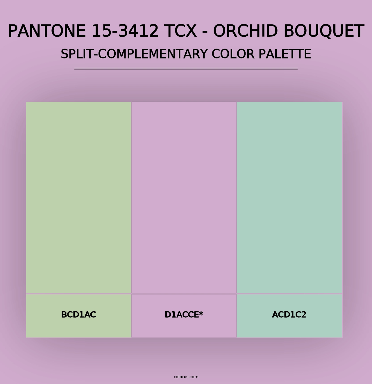 PANTONE 15-3412 TCX - Orchid Bouquet - Split-Complementary Color Palette