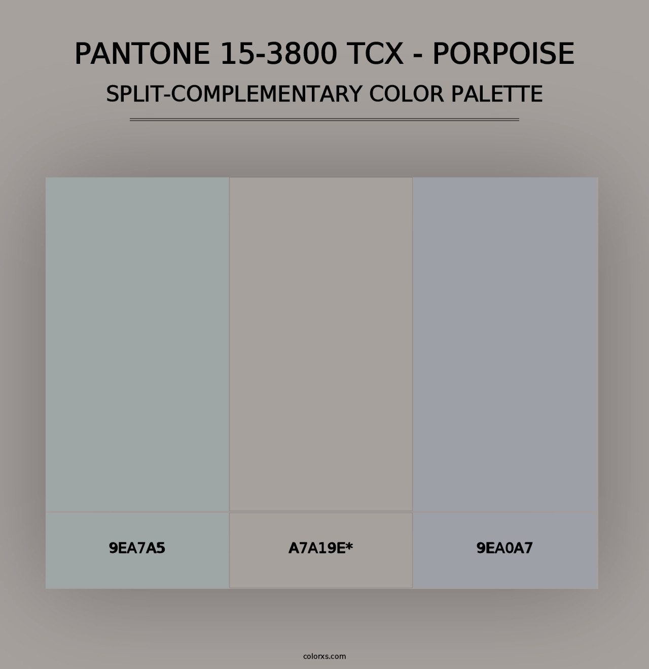 PANTONE 15-3800 TCX - Porpoise - Split-Complementary Color Palette