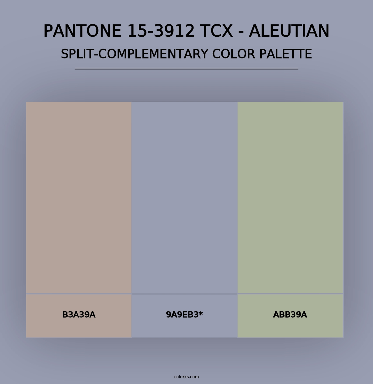 PANTONE 15-3912 TCX - Aleutian - Split-Complementary Color Palette