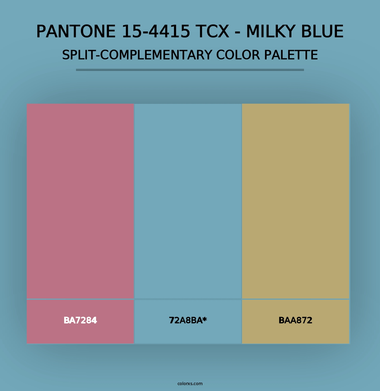 PANTONE 15-4415 TCX - Milky Blue - Split-Complementary Color Palette