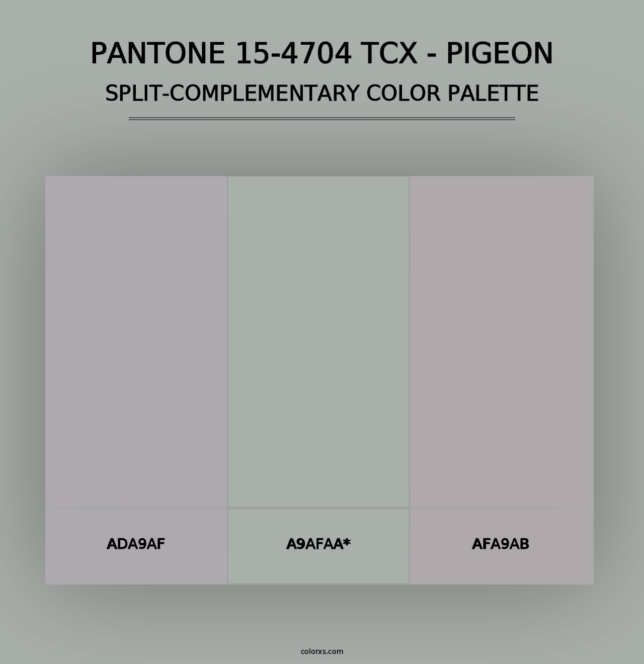 PANTONE 15-4704 TCX - Pigeon - Split-Complementary Color Palette