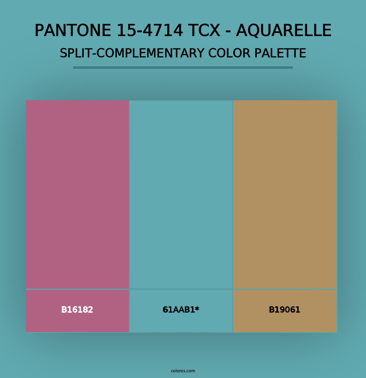 PANTONE 15-4714 TCX - Aquarelle - Split-Complementary Color Palette