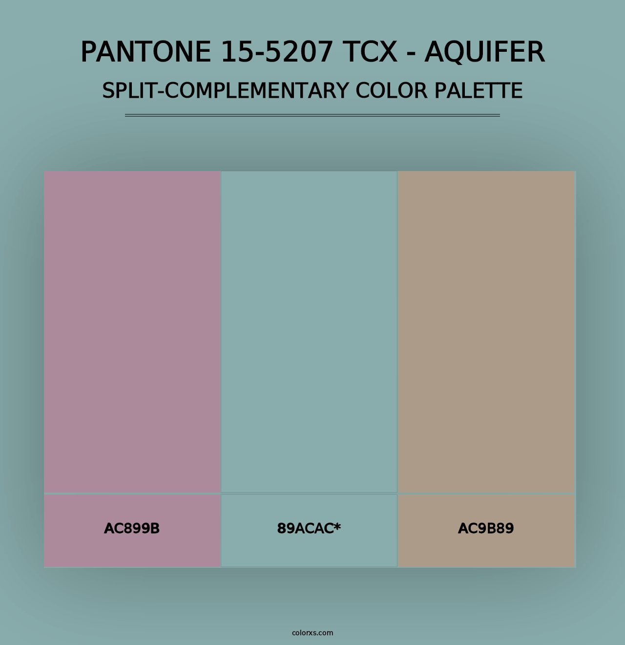 PANTONE 15-5207 TCX - Aquifer - Split-Complementary Color Palette