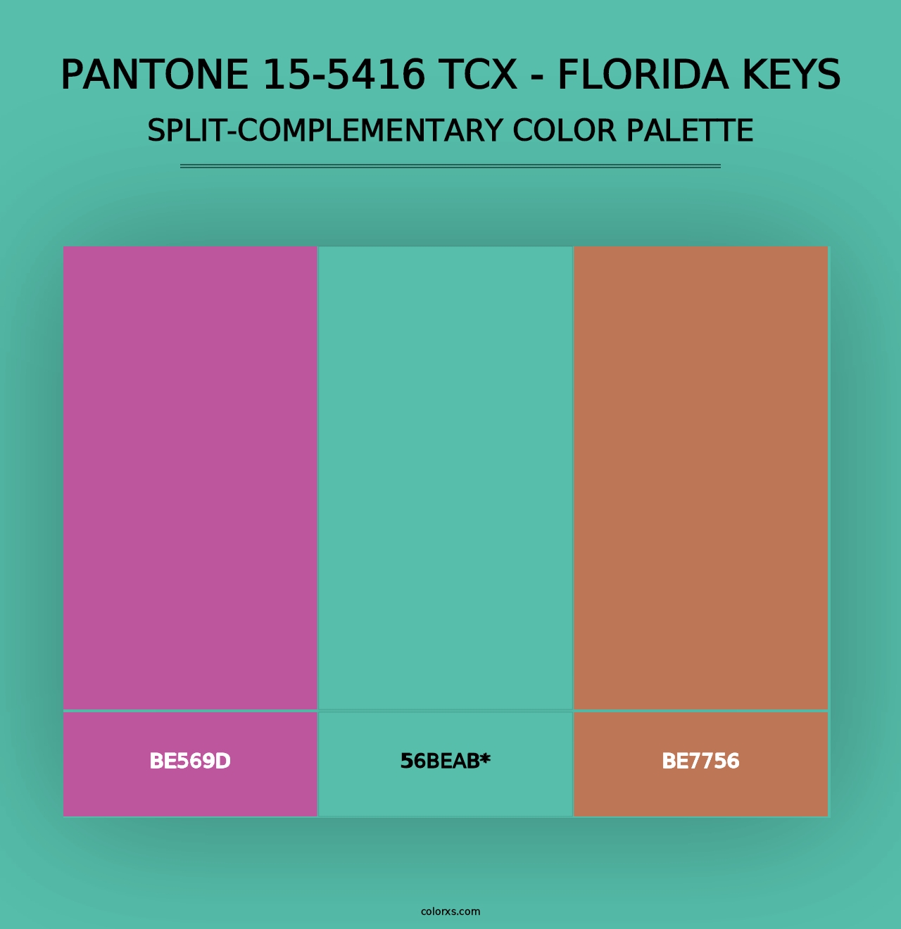 PANTONE 15-5416 TCX - Florida Keys - Split-Complementary Color Palette