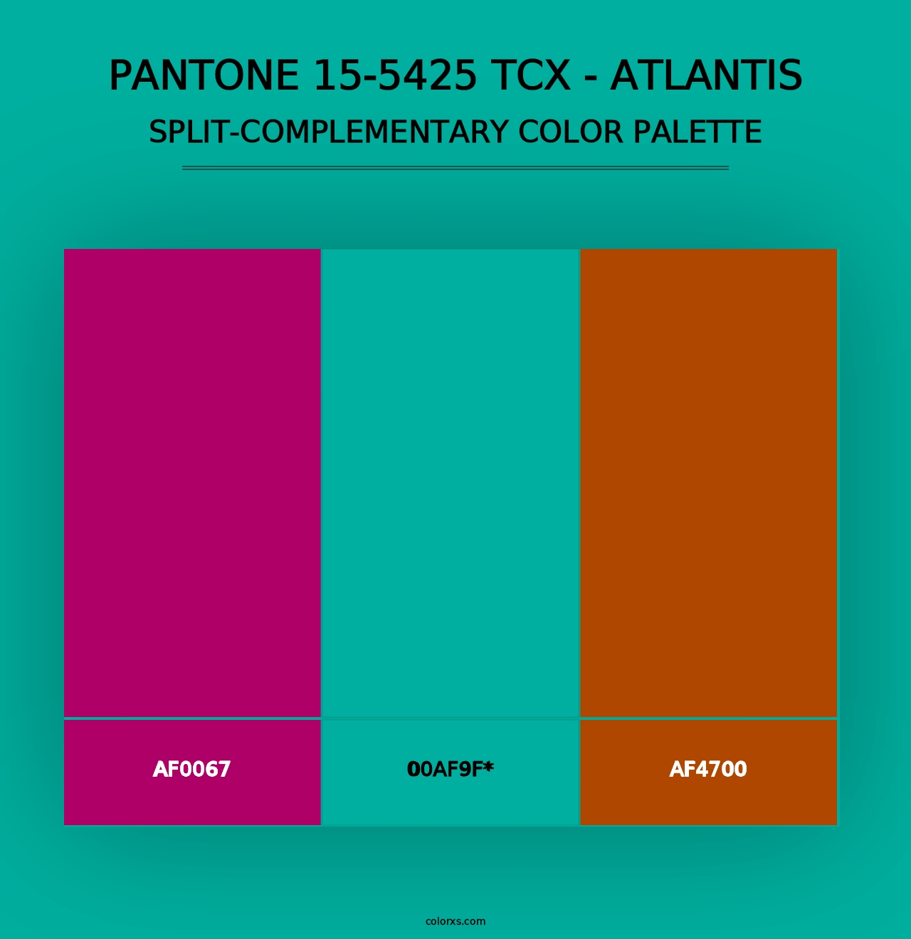 PANTONE 15-5425 TCX - Atlantis - Split-Complementary Color Palette