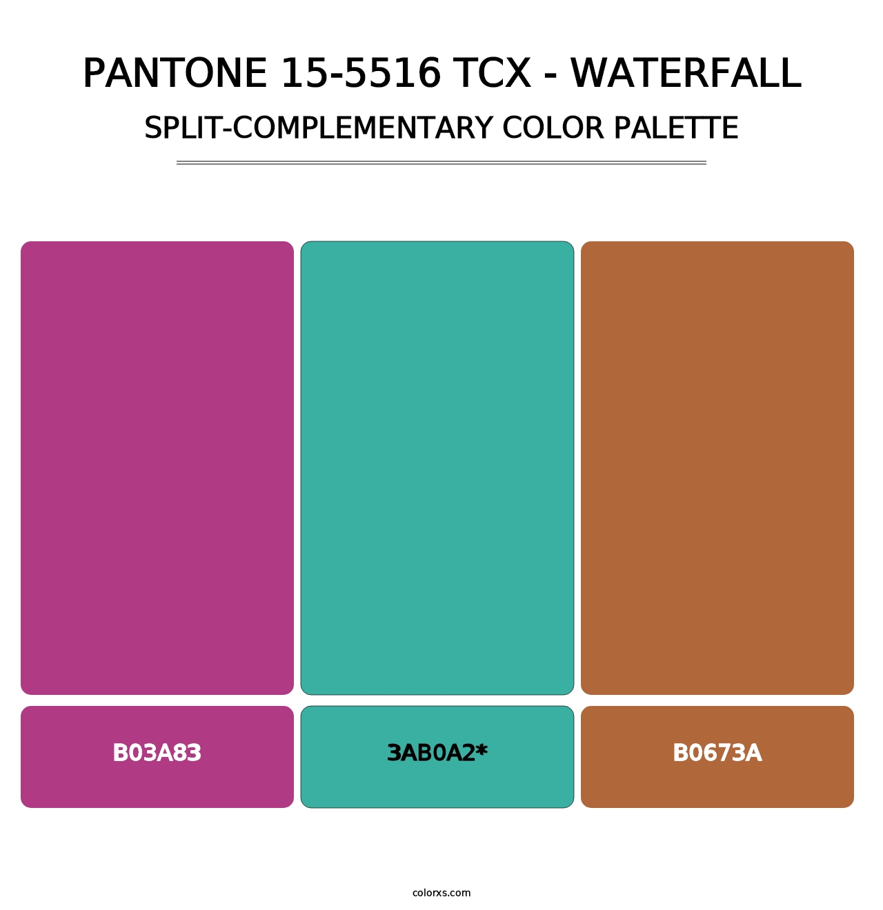 PANTONE 15-5516 TCX - Waterfall - Split-Complementary Color Palette