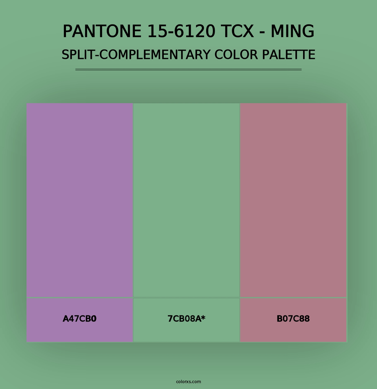 PANTONE 15-6120 TCX - Ming - Split-Complementary Color Palette