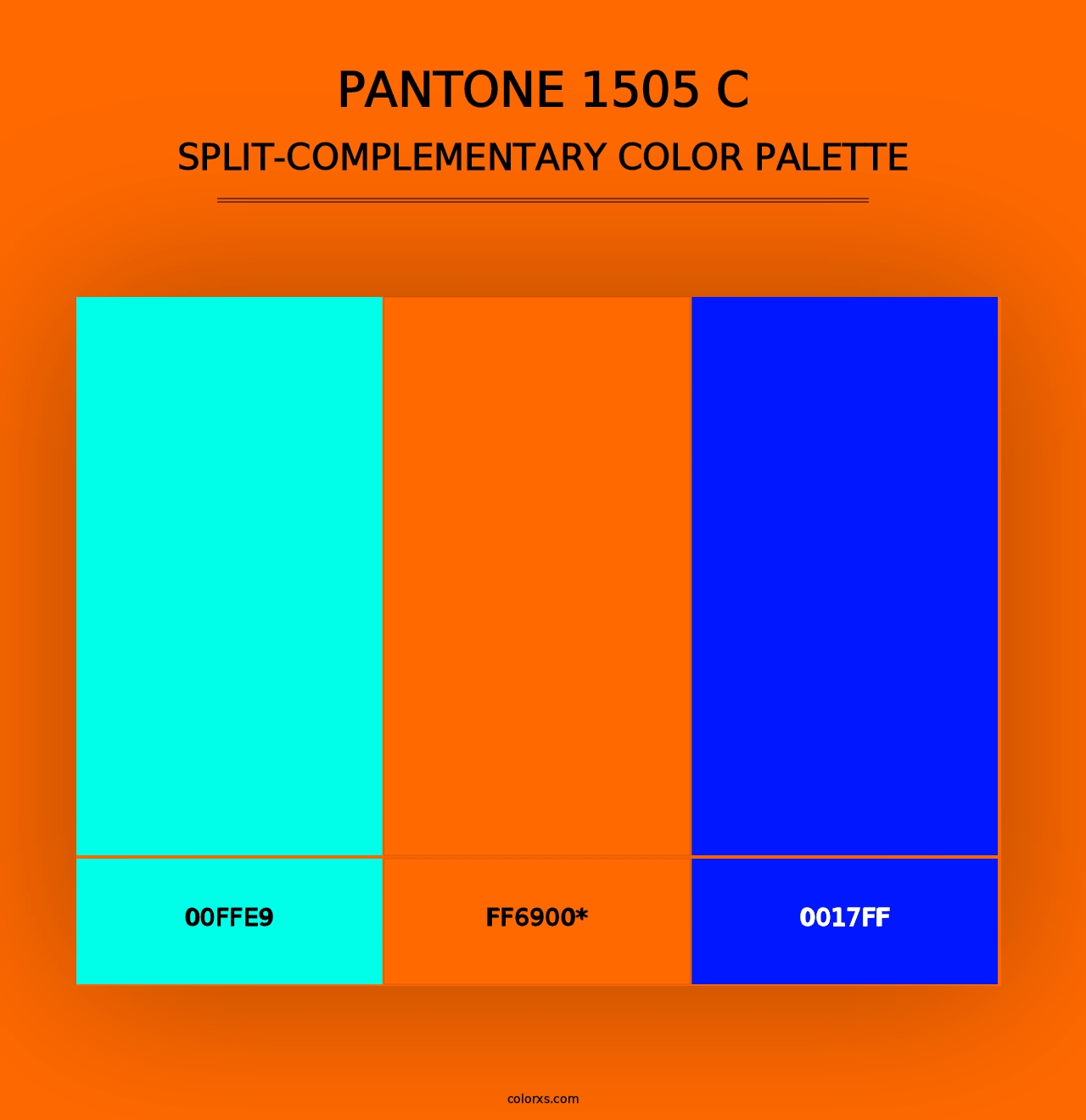 PANTONE 1505 C - Split-Complementary Color Palette