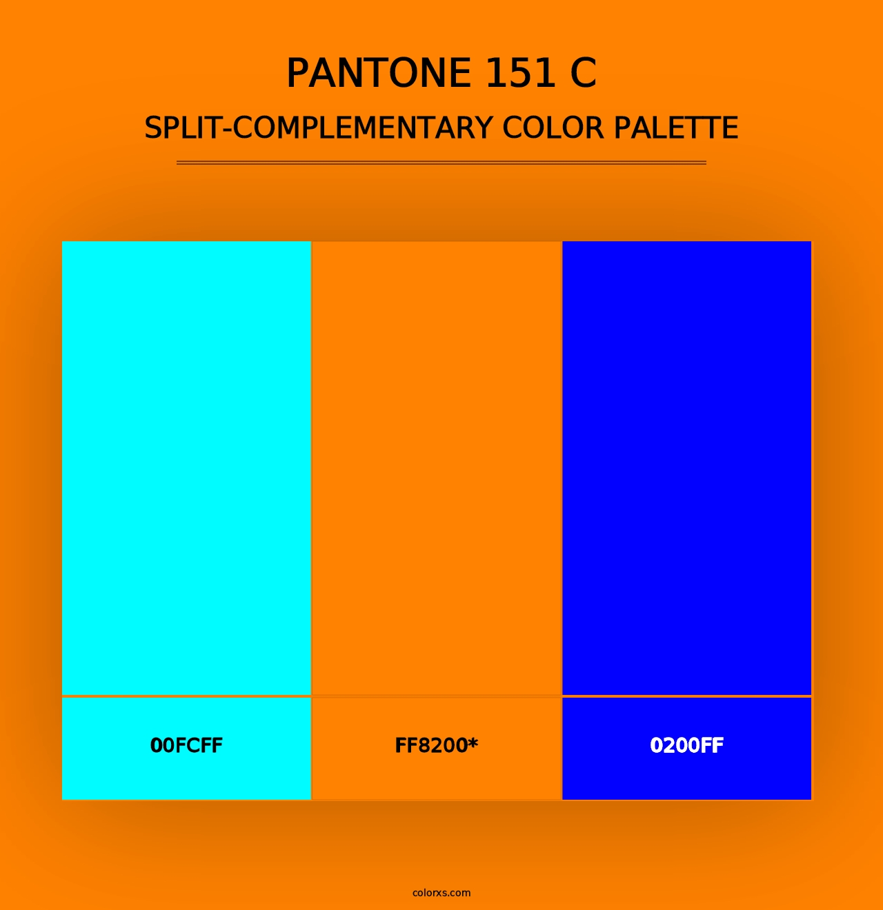 PANTONE 151 C - Split-Complementary Color Palette