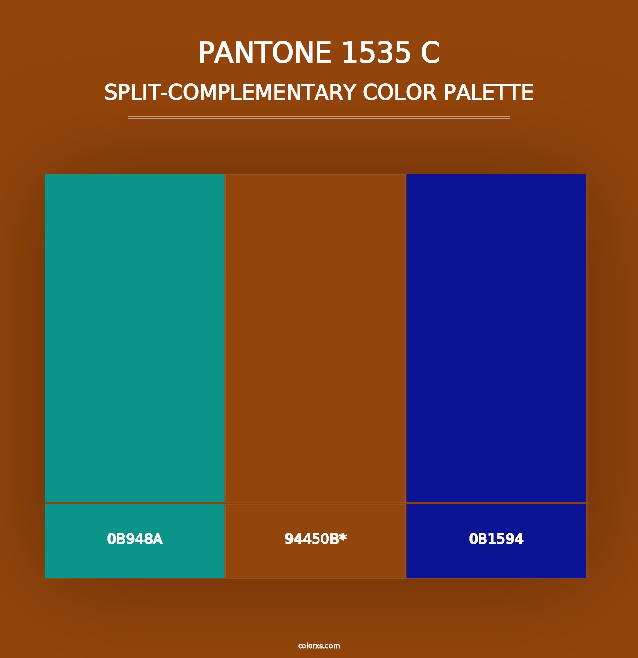 PANTONE 1535 C - Split-Complementary Color Palette