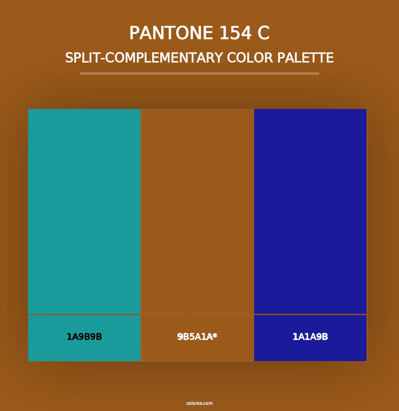 PANTONE 154 C - Split-Complementary Color Palette