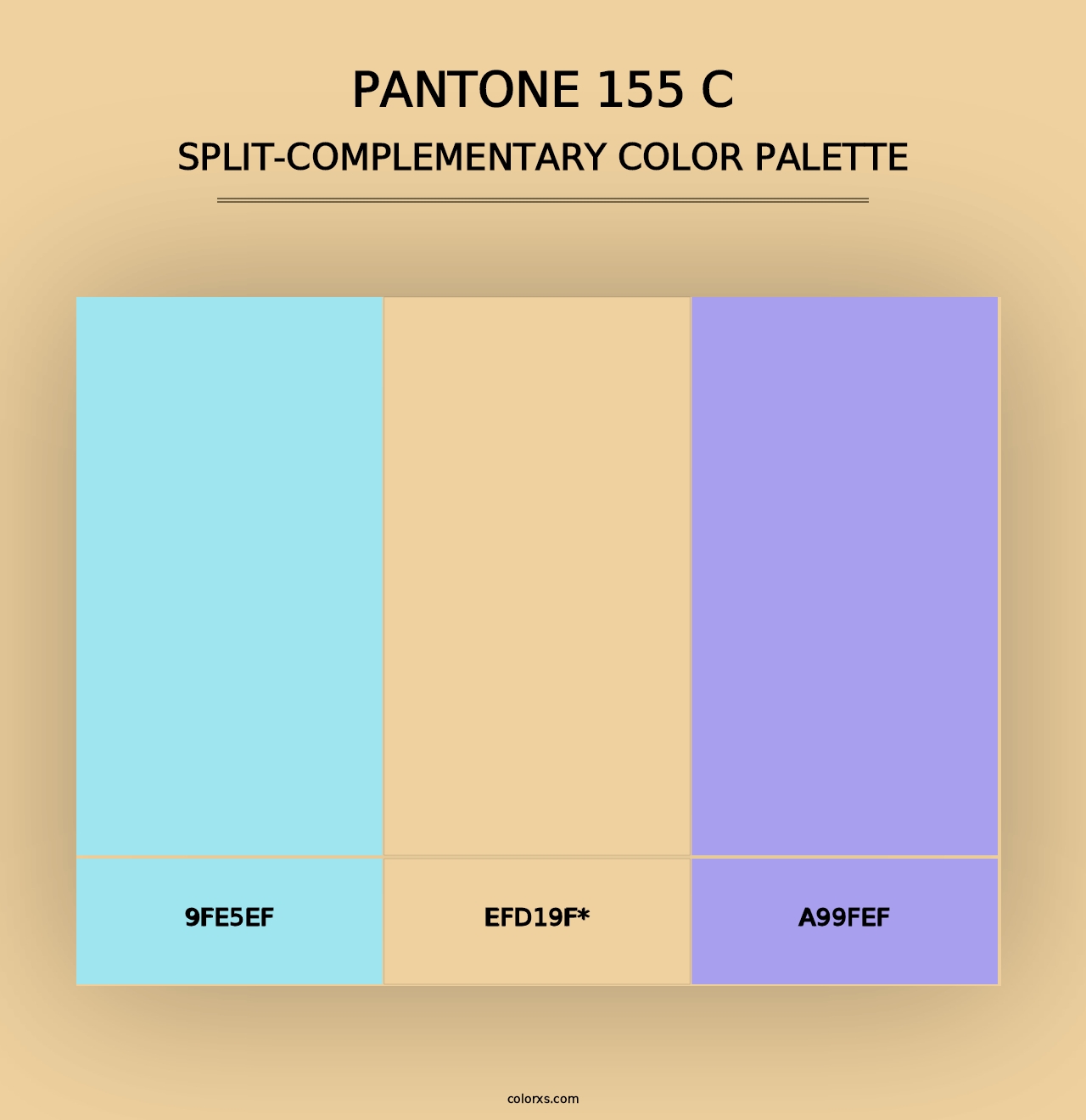 PANTONE 155 C - Split-Complementary Color Palette