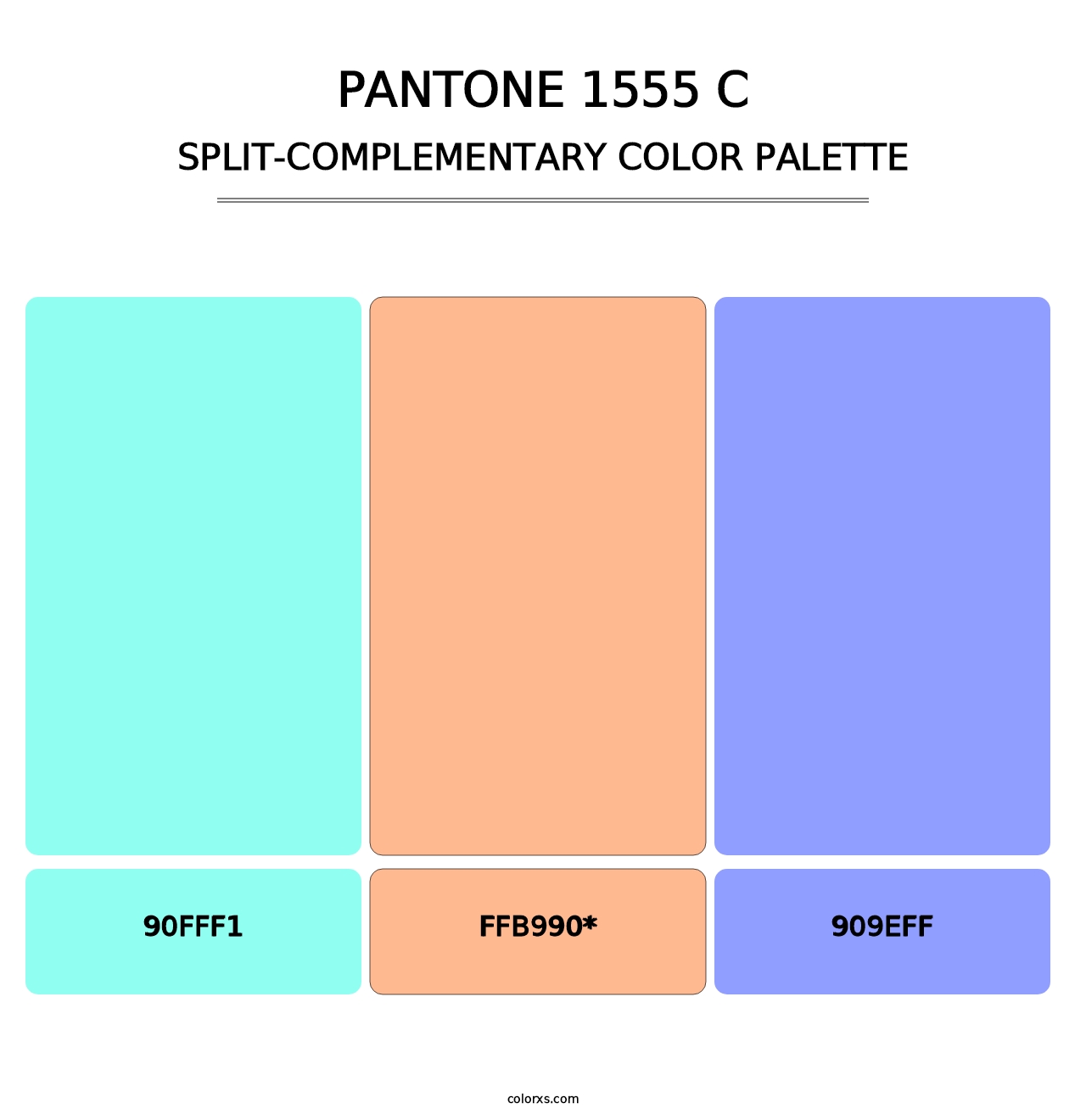 PANTONE 1555 C - Split-Complementary Color Palette