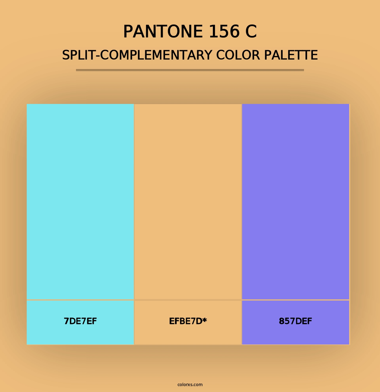 PANTONE 156 C - Split-Complementary Color Palette