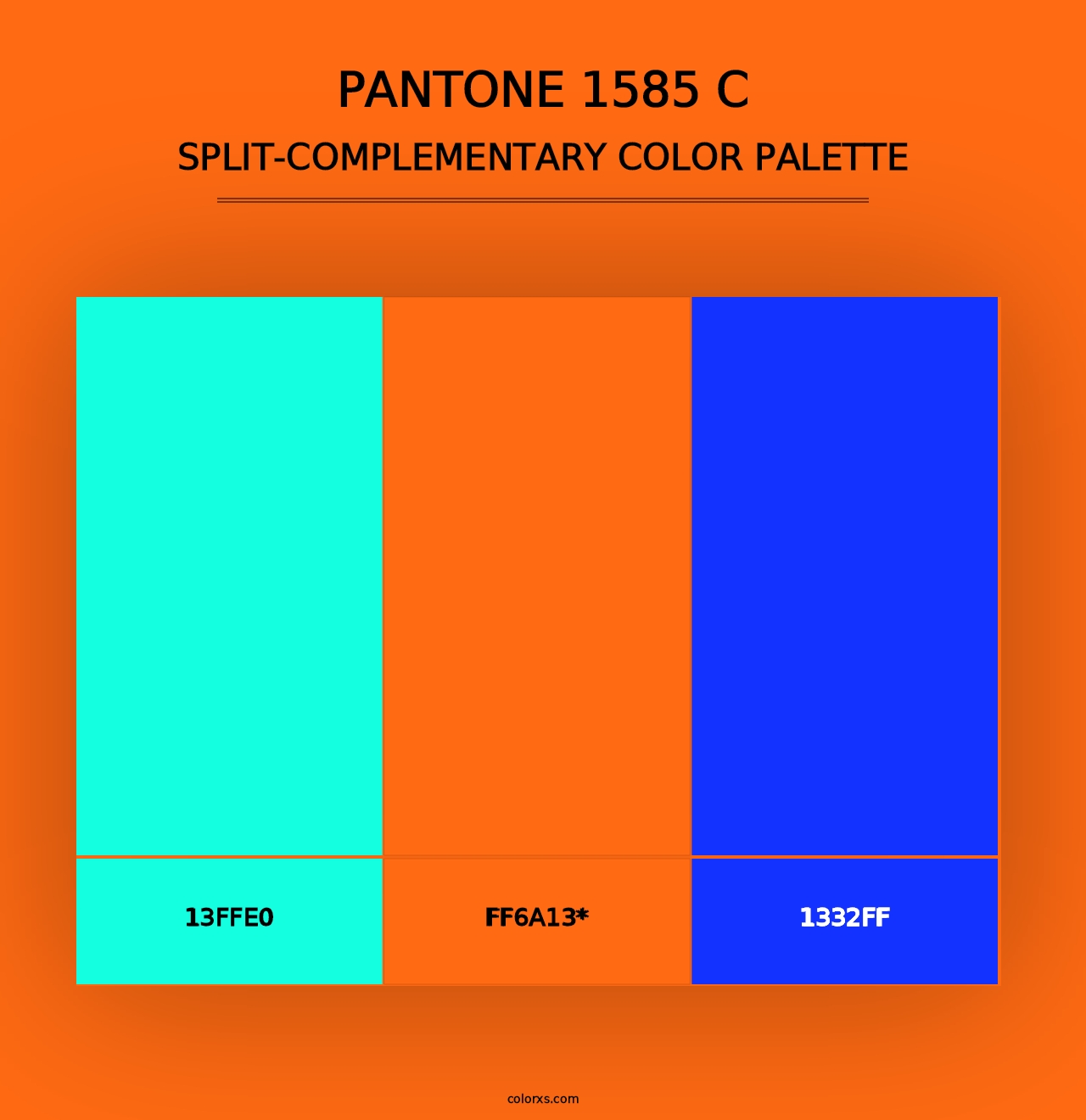 PANTONE 1585 C - Split-Complementary Color Palette