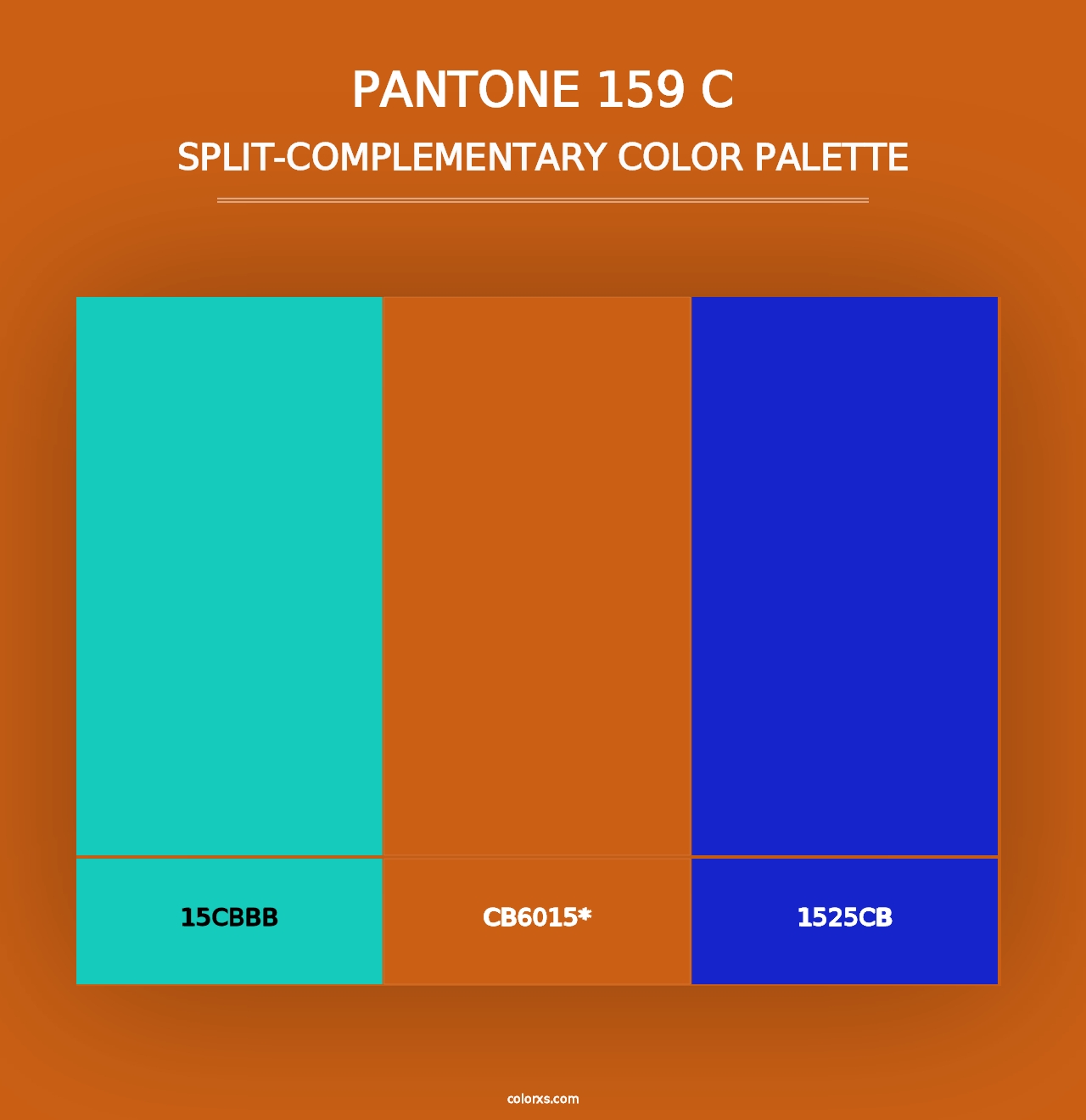 PANTONE 159 C - Split-Complementary Color Palette