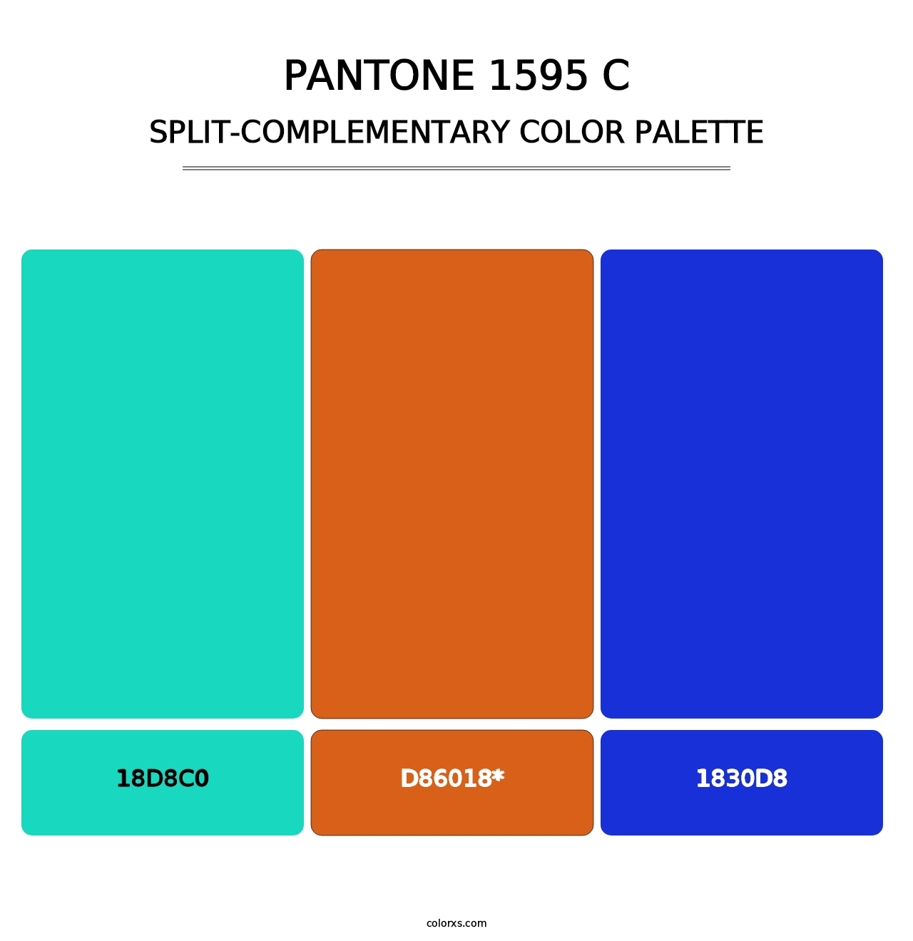 PANTONE 1595 C - Split-Complementary Color Palette