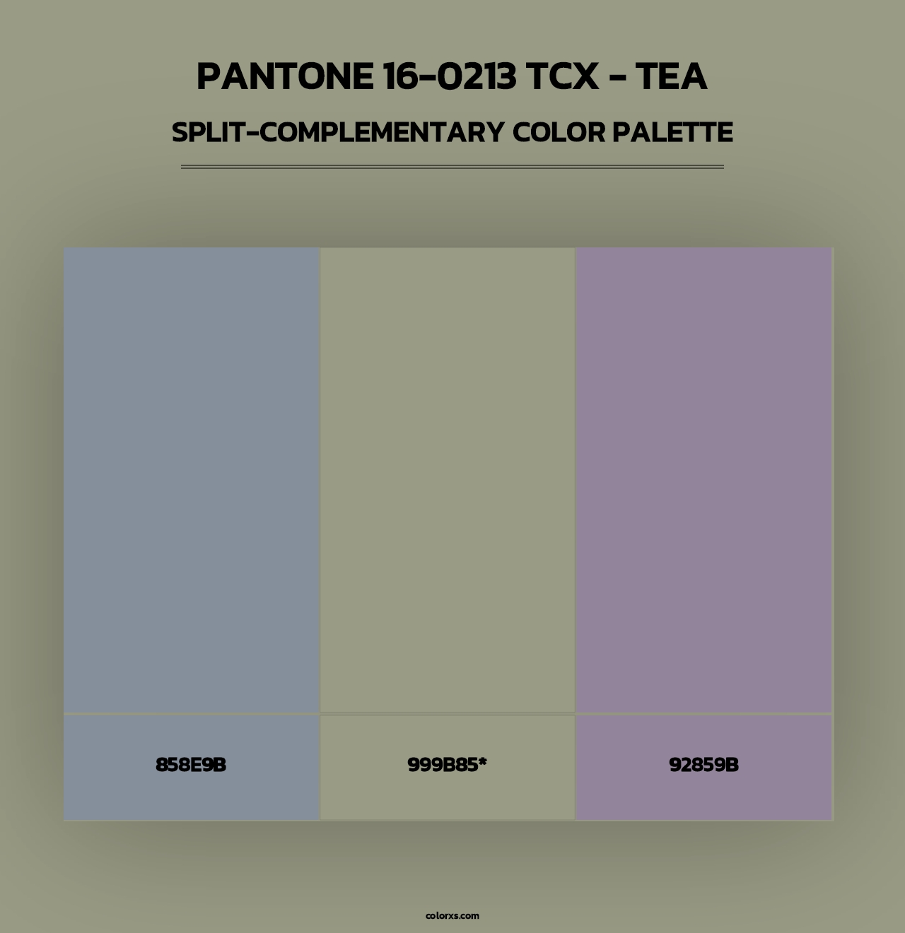 PANTONE 16-0213 TCX - Tea - Split-Complementary Color Palette