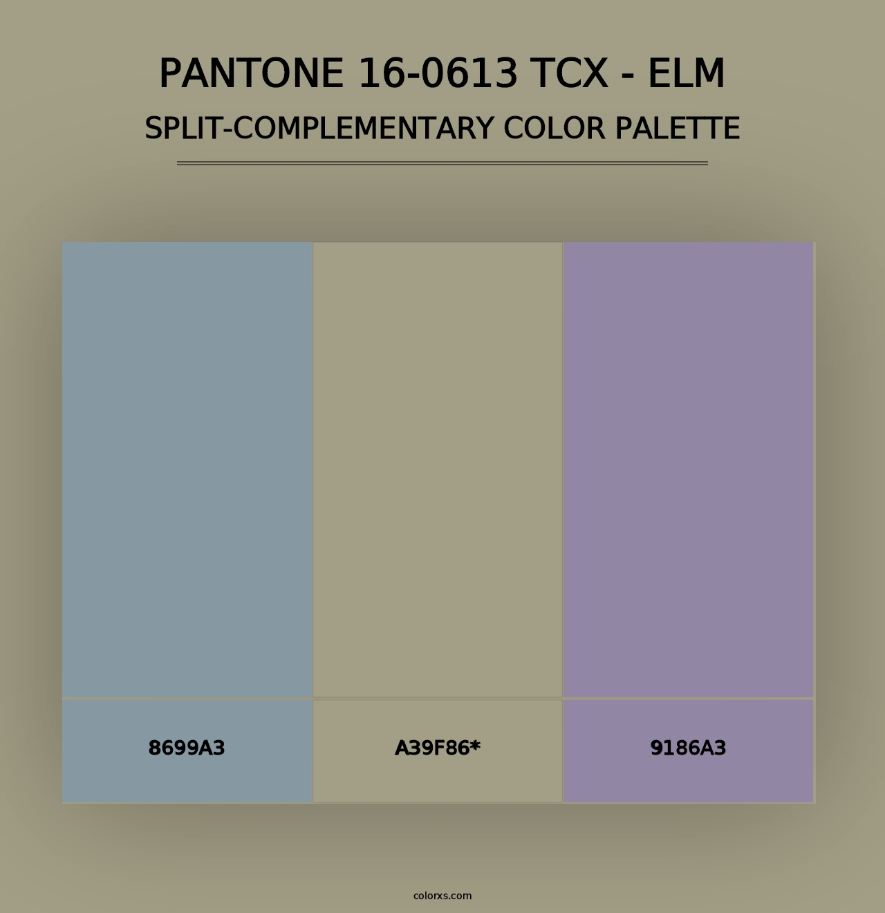 PANTONE 16-0613 TCX - Elm - Split-Complementary Color Palette