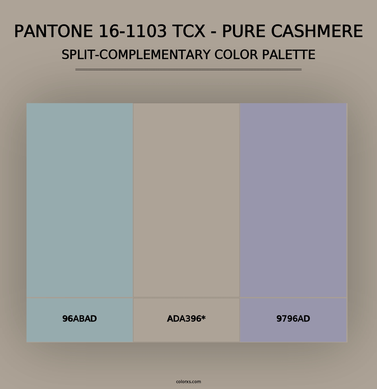 PANTONE 16-1103 TCX - Pure Cashmere - Split-Complementary Color Palette