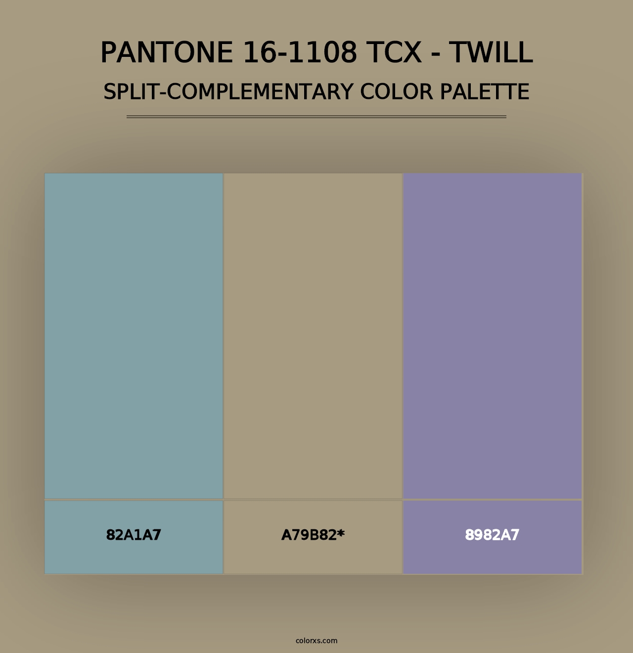 PANTONE 16-1108 TCX - Twill - Split-Complementary Color Palette