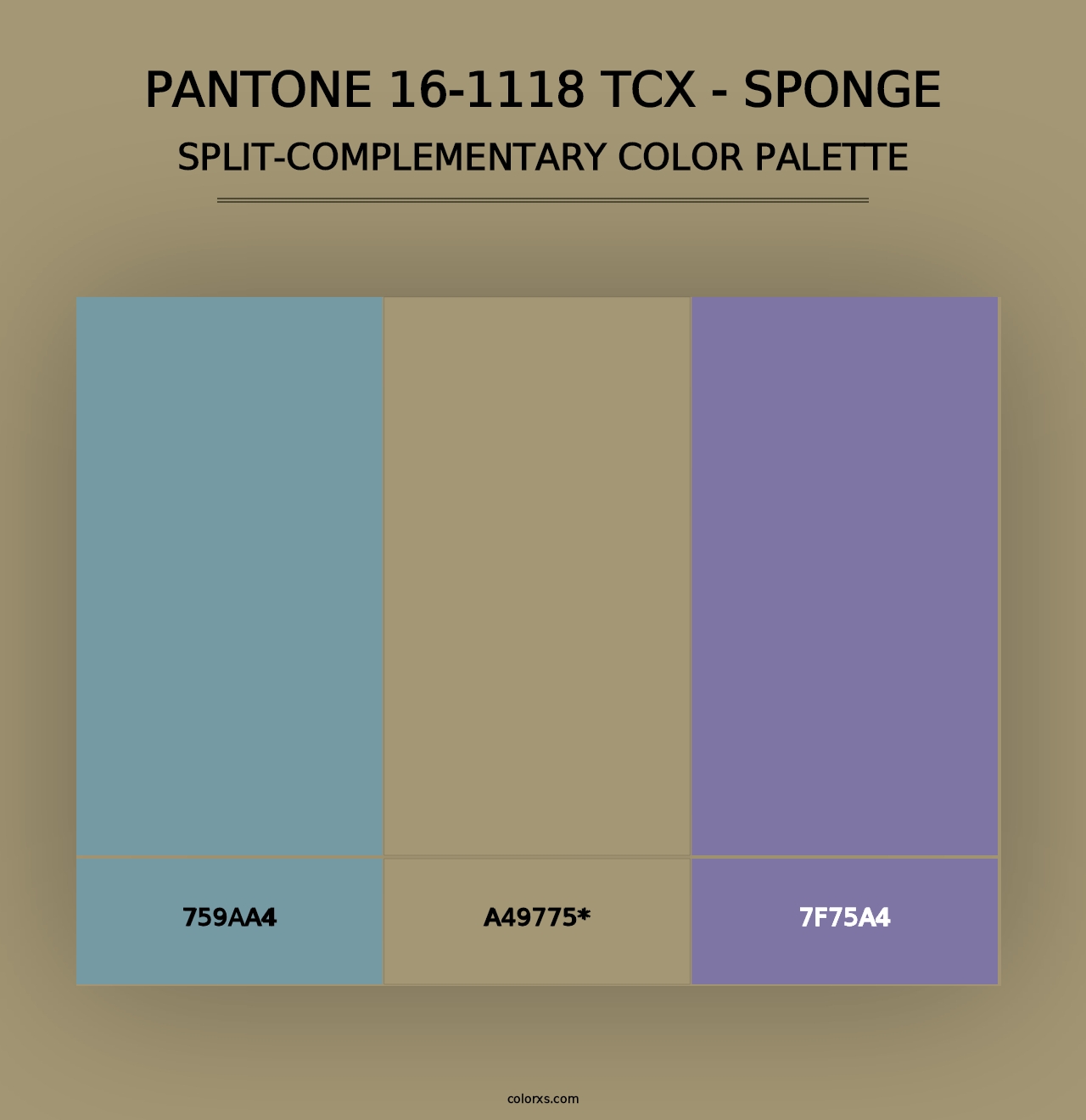 PANTONE 16-1118 TCX - Sponge - Split-Complementary Color Palette