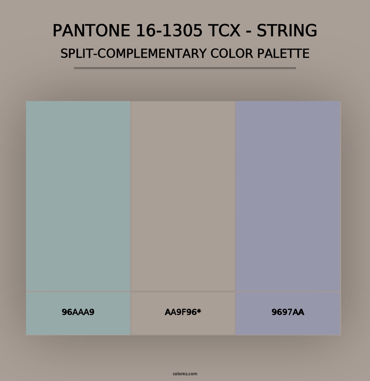 PANTONE 16-1305 TCX - String - Split-Complementary Color Palette