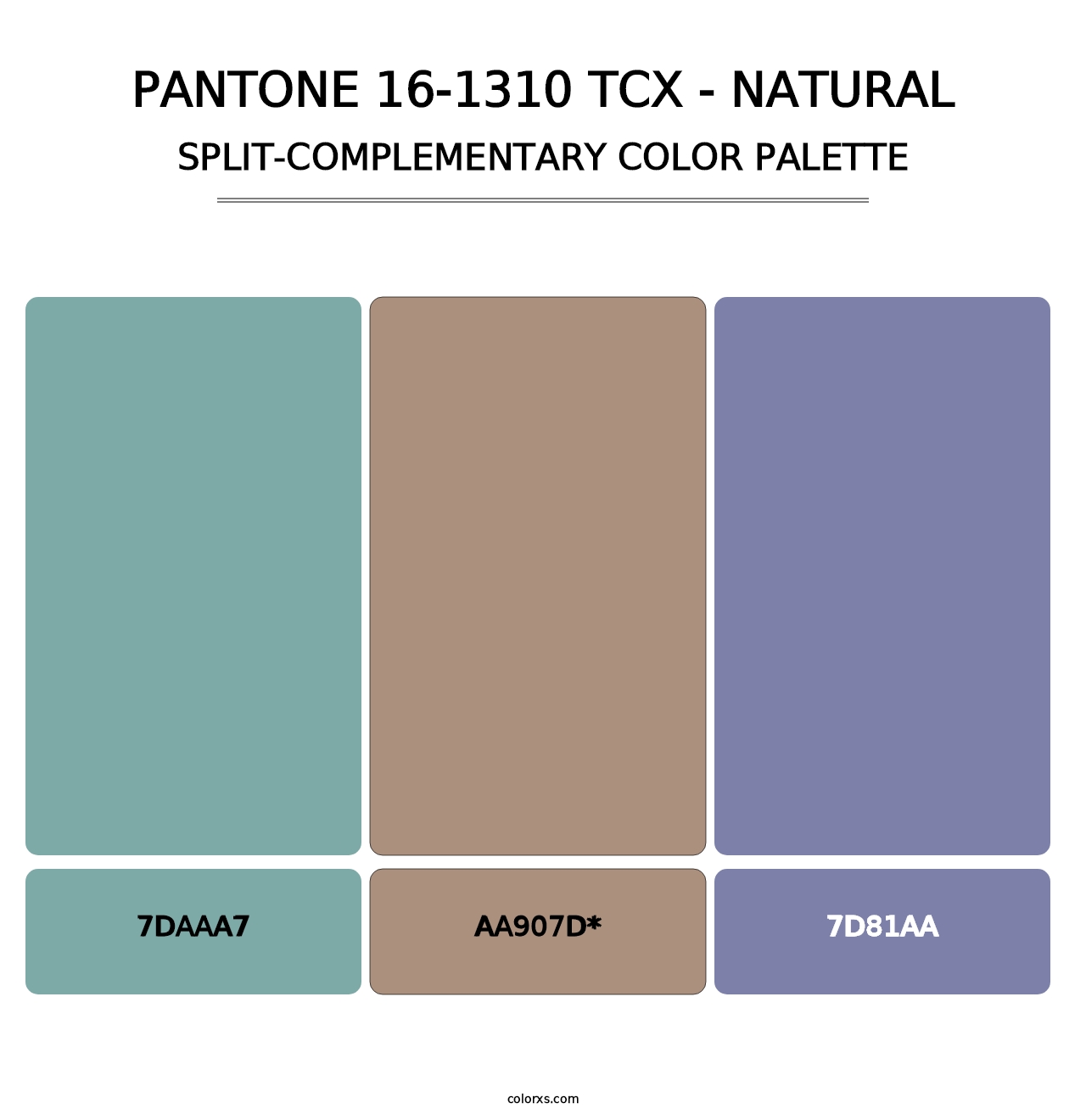 PANTONE 16-1310 TCX - Natural - Split-Complementary Color Palette