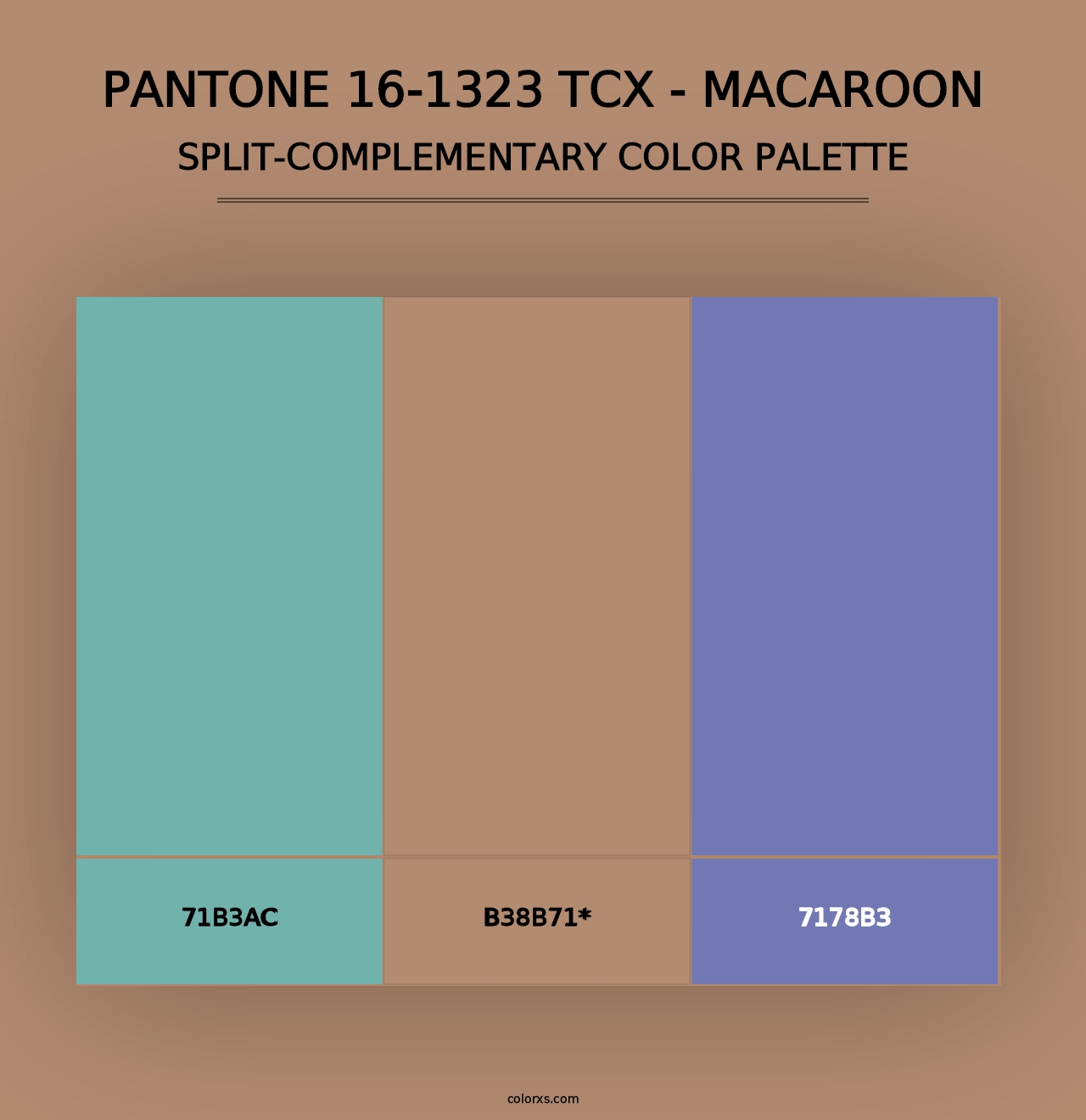 PANTONE 16-1323 TCX - Macaroon - Split-Complementary Color Palette